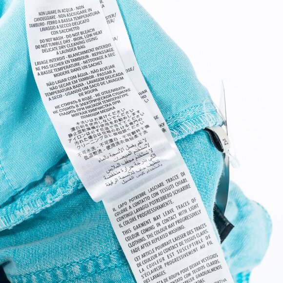 Gucci PF/19 Blue Embroidered Cherry Tapered Paperbag-Waist Jeans - Picture 15 of 16